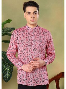 TATTVA - Men Pink Printed Kurta