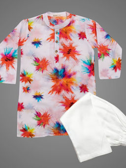 Tura Turi - Multi-Color Printed Kurta and Pyjama (Set of 2)