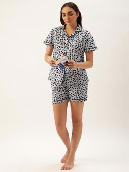 Clt.s - Women Blue Night Suit (Set of 2)