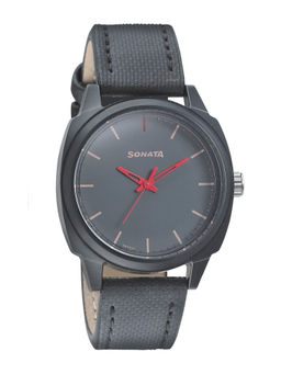 Sonata - Grey Leather Watch-77086PL02
