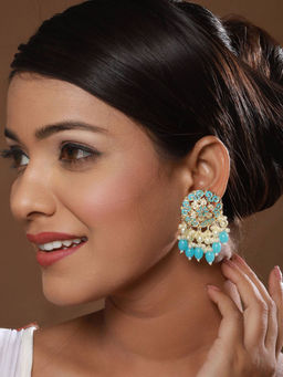 Aatmana - Gold-Plated Contemporary Meenakari Drop Earrings