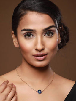 Aatmana - Set of 2 Gold Plated Blue & Black Evil Eye Chains