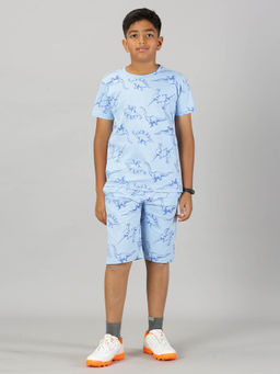 KiddoPanti - Boys AOP Co-Ord Set - Blue