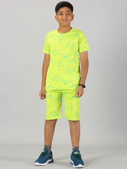 KiddoPanti - Boys AOP Co-Ord Set - Yellow