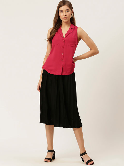 Buy Twenty Dresses by Nykaa Fashion Black Pleated Spring Travel