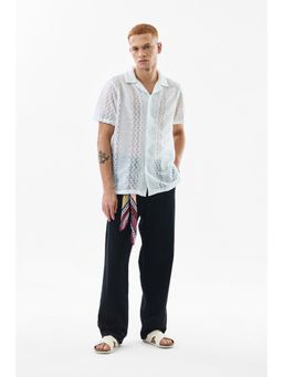 Snitch - Sonsie White Crochet Shirt