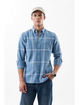 Snitch - Blue Checks Oxford Shirt