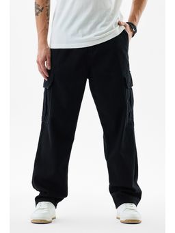 Snitch - Pull On Jet Black Baggy Fit Jeans