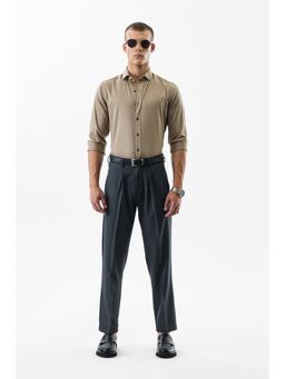 Snitch - Green Solid Regular Fit Trouser