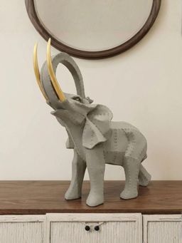 Smokey Cocktail - Graceful Elephant Art Figurine - Grey