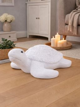 Smokey Cocktail - Oversized Turtle Accent Decor - White