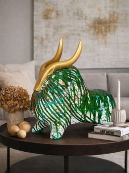 Smokey Cocktail - Painted Yak Sculpture