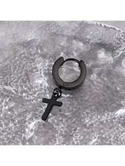 Salty Alpha - Cross Black Earring