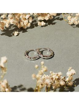 Salty Alpha - Silver Edge Hoop Earrings
