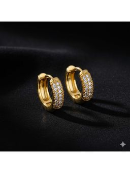 Salty Alpha - Modern Diamond Gold Earrings