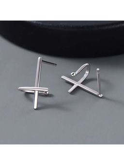 Salty Alpha - Glitzglide Silver Stud Earrings