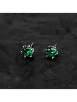 Salty Alpha - Green Mystic Ivy Diamond Stud Earrings