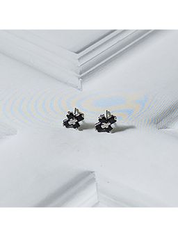 Salty Alpha - Modern Faith Black Stud Earrings