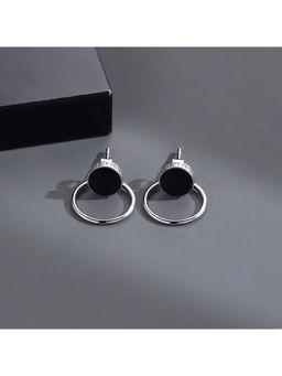 Salty Alpha - Modern Style Black Earrings