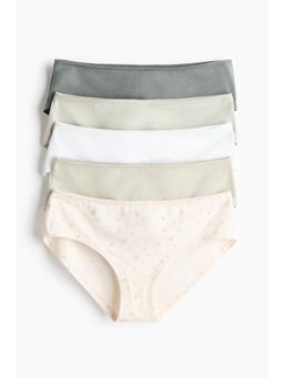 H&M - Women Multi-Color 5-Pack Cotton Hipster Briefs
