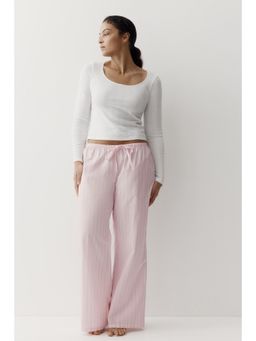 H&M - Women Pink Cotton Pyjama Bottom