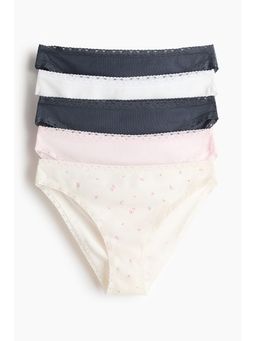 H&M - Women Multi-Color 5-Pack Cotton Briefs