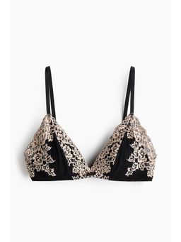 H&M - Women Black Padded Soft Lace Bra