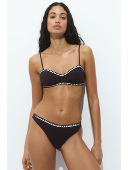 H&M - Women Brown Cheeky Bikini Bottom