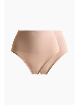 H&M - Women Beige 2-Pack Medium Shape Briefs