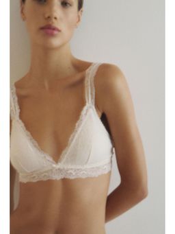 H&M - Women White Padded Soft Lace Bra