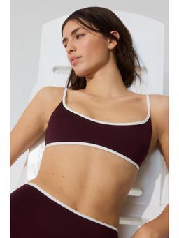 H&M - Women Maroon Padded Bikini Top