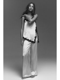 H&M - Women White Satin Top & Pyjama