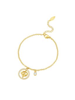 Police - Volute Gp P Logo Charm Crystal Bracelets For Women