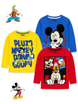 Kuchipoo - Boys Multi-Color Graphic Printed Cotton T-shirts (Pack of 3)