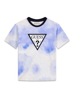 Guess - Boys Blue Cotton Printed T-shirt