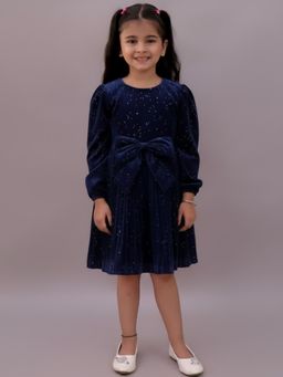 Lil Drama - Glam Up Girls Navy Party Dress
