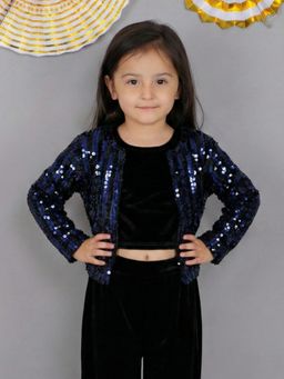 Lil Drama - Razzle Dazzle Girls Navy Blue Jacket