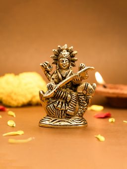 Ekhasa - 100% Pure Brass Maa Saraswati Idol