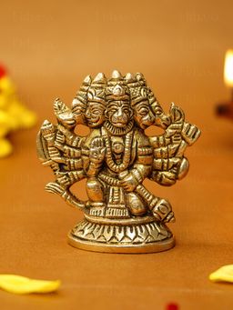 Ekhasa - 100% Pure Brass Panchmukhi Hanuman