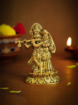 Ekhasa - 100% Pure Brass Radha Krishna Murti