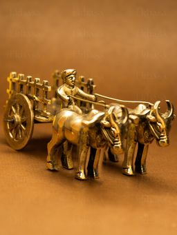 Ekhasa - 100% Pure Brass Bullock Cart Home Decor