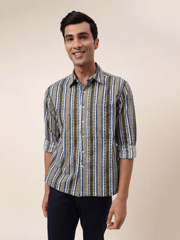Fabindia - Multi Cotton Hand Block Printed Regular Shirt