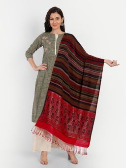 HK colours of fashion - Wool Woven Design Stole