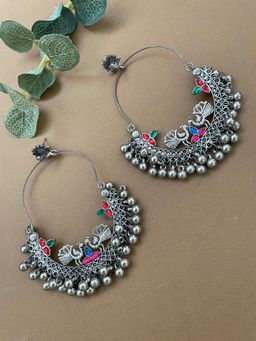 Digital Dress Room - Peacock Ghungroo Design Chandbali Earring