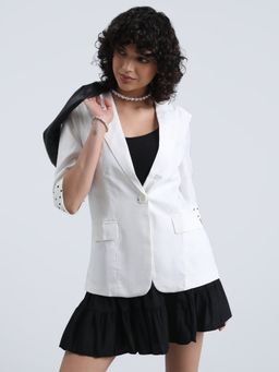 SHOWOFF - Edition Women's Off White Single-Breasted Blazer