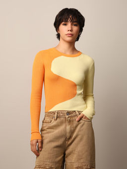 ONLY - Slim Fit Yellow Sweater