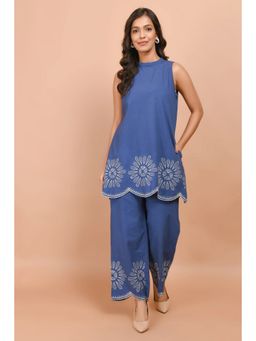 Autumnlane - Pawan Indi Cotton Embroidered Co-Ord (Set of 2)