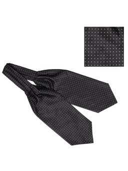The Tie Hub - Mini Polka Cravat and Pocket Square Combo For Men