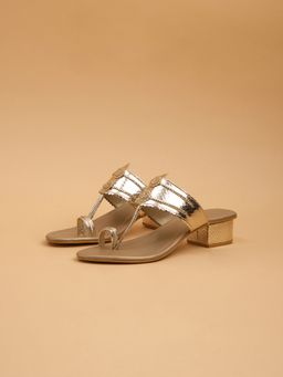 ERIDANI - Solid Gold Toran Kolhapuri Heels