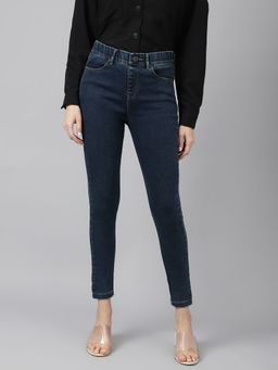 Xpose - Women Navy Blue High-rise Slim Fit Jeggings